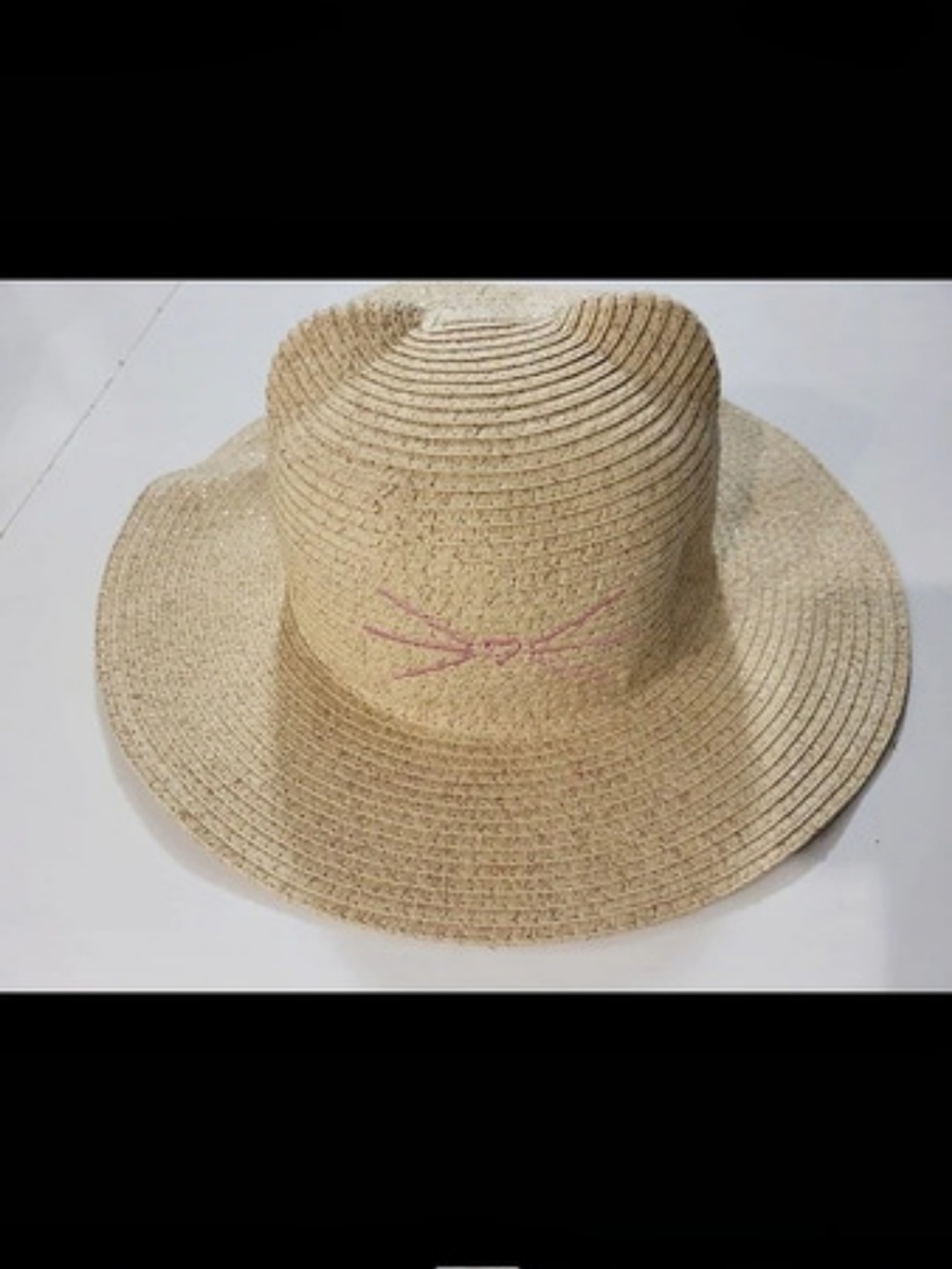 Girls Joe Fresh Wide Brim Straw Hat in Beige Like New